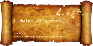 Ludwigh Ágoston névjegykártya